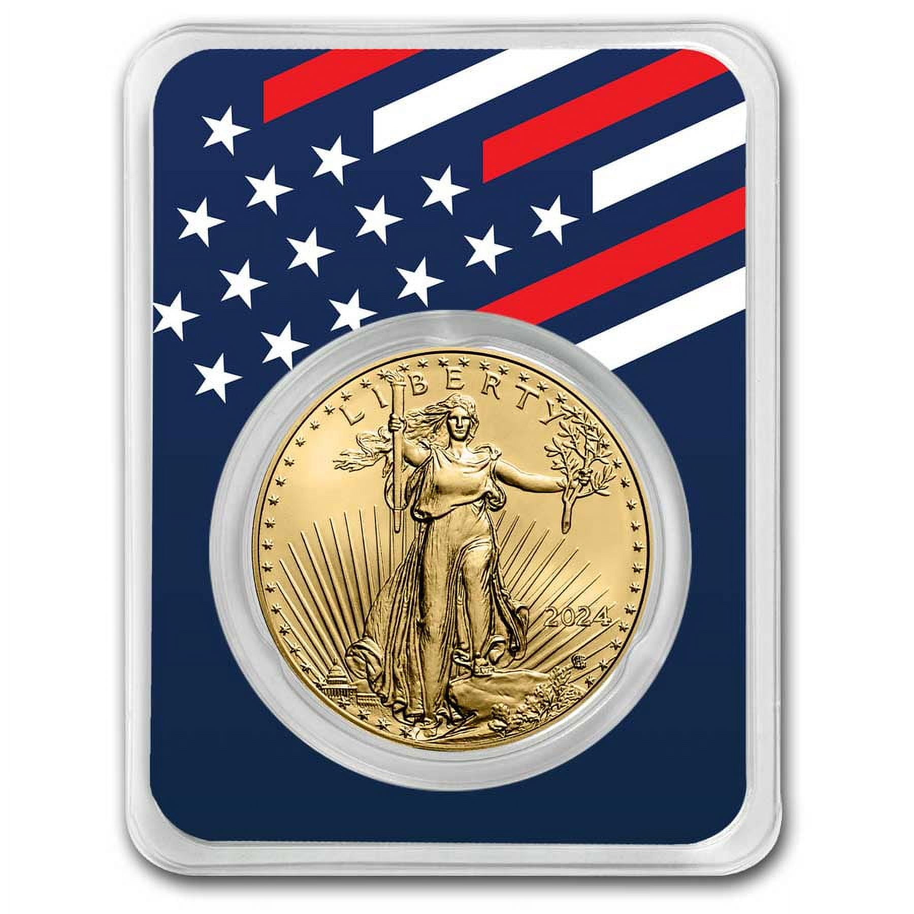 U.S. MINT 2024 1 oz Gold Eagle (In American Flag Assay)