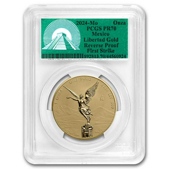 2024 1 oz Reverse Prf Gold Libertad PR-70 PCGS (FS, Green Label)