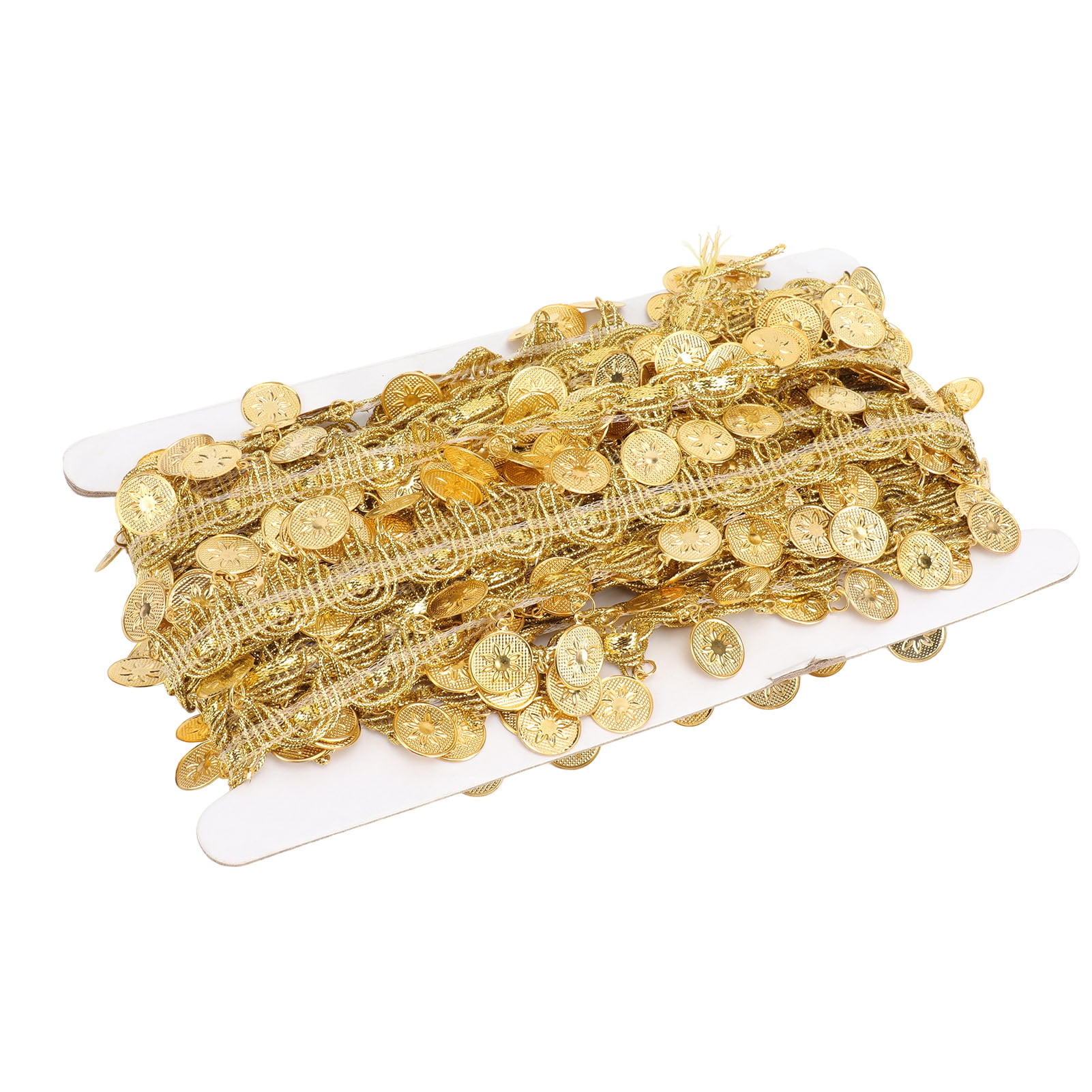 2024 10 Yards Gold Waist Chain Ethnic Style Handcraft Round 8 Leaf