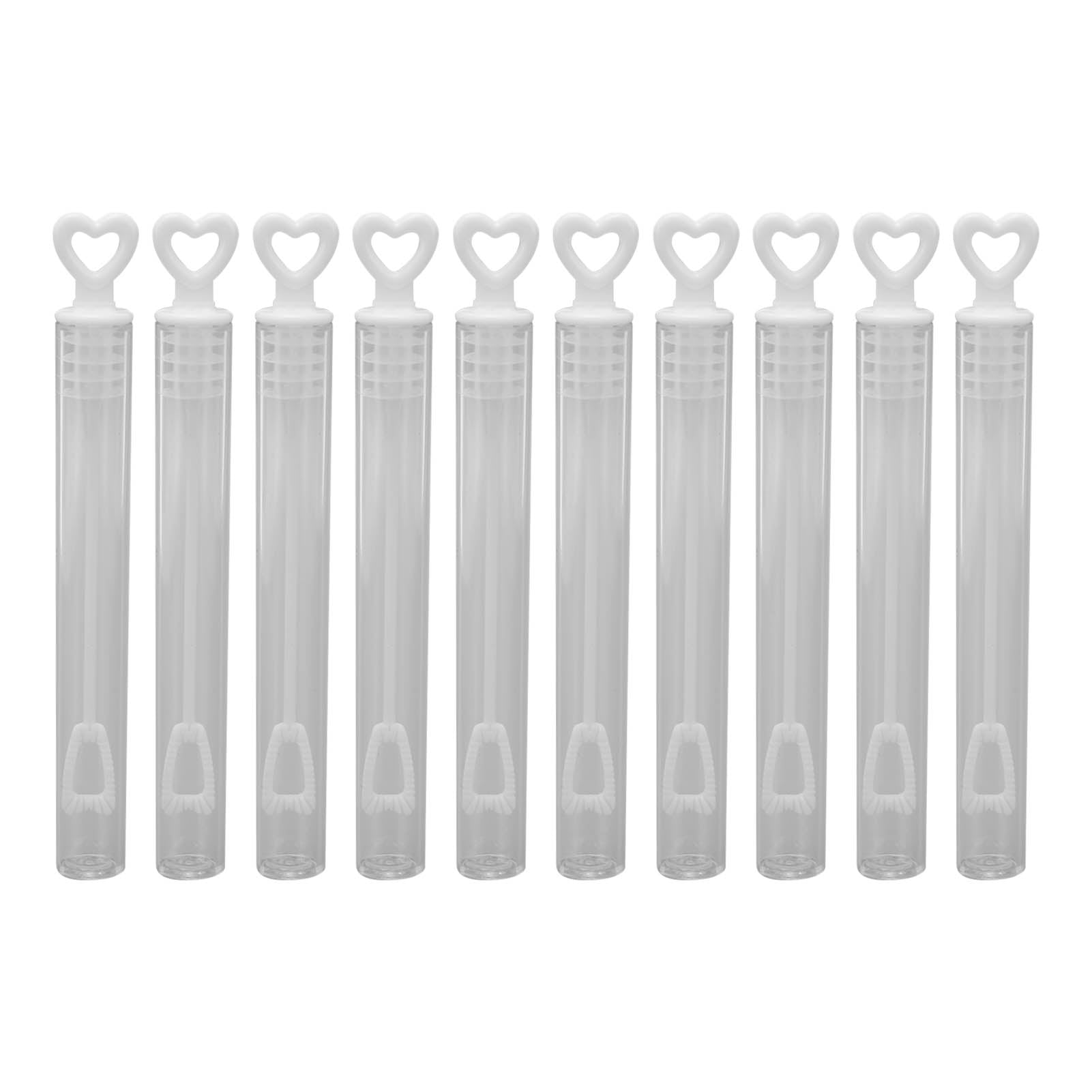 2024 10pcs small bubble wands heart shaped transparent bubble wand