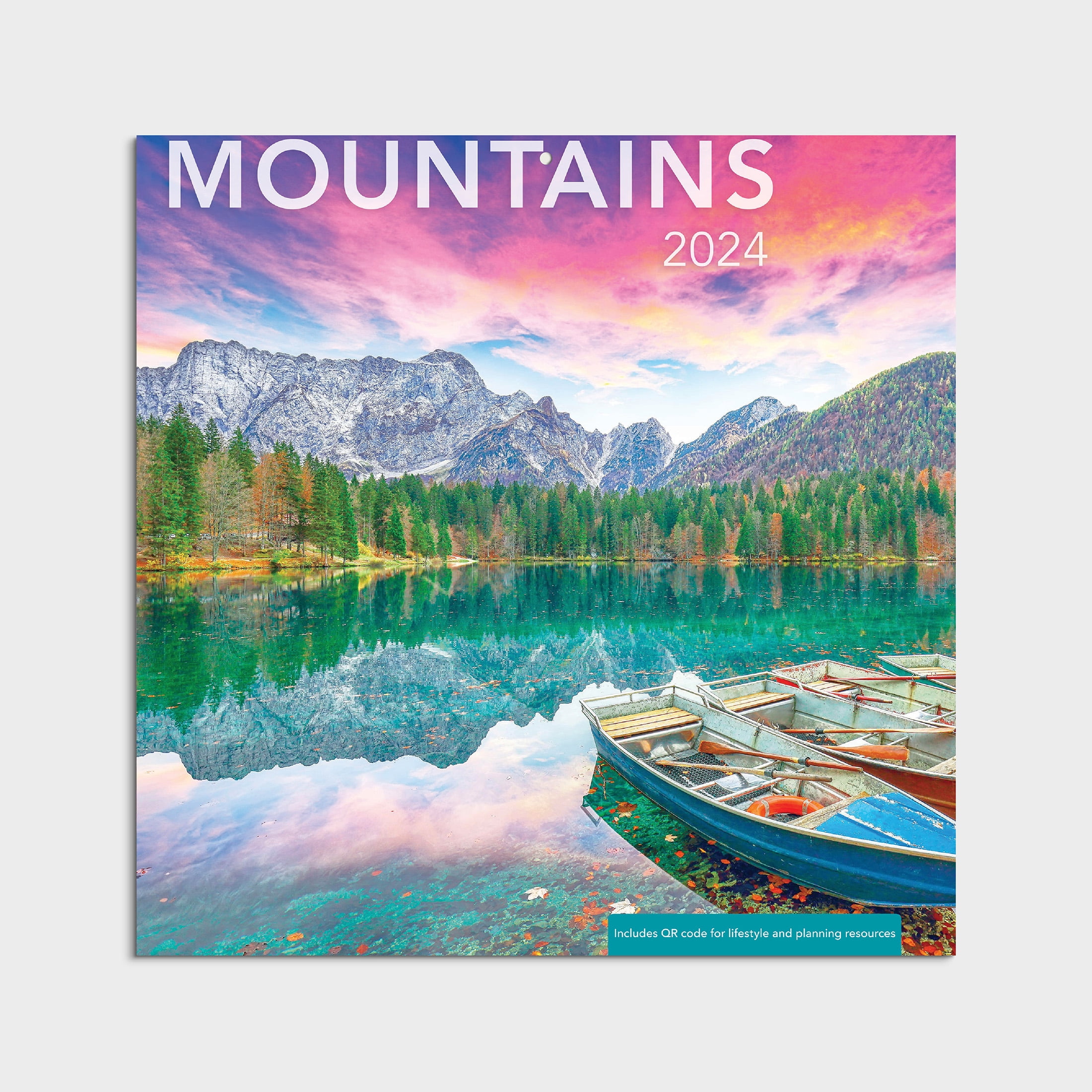202412 Month Calendar Mountains Majesty 12x12 Hanging Wall Calendar