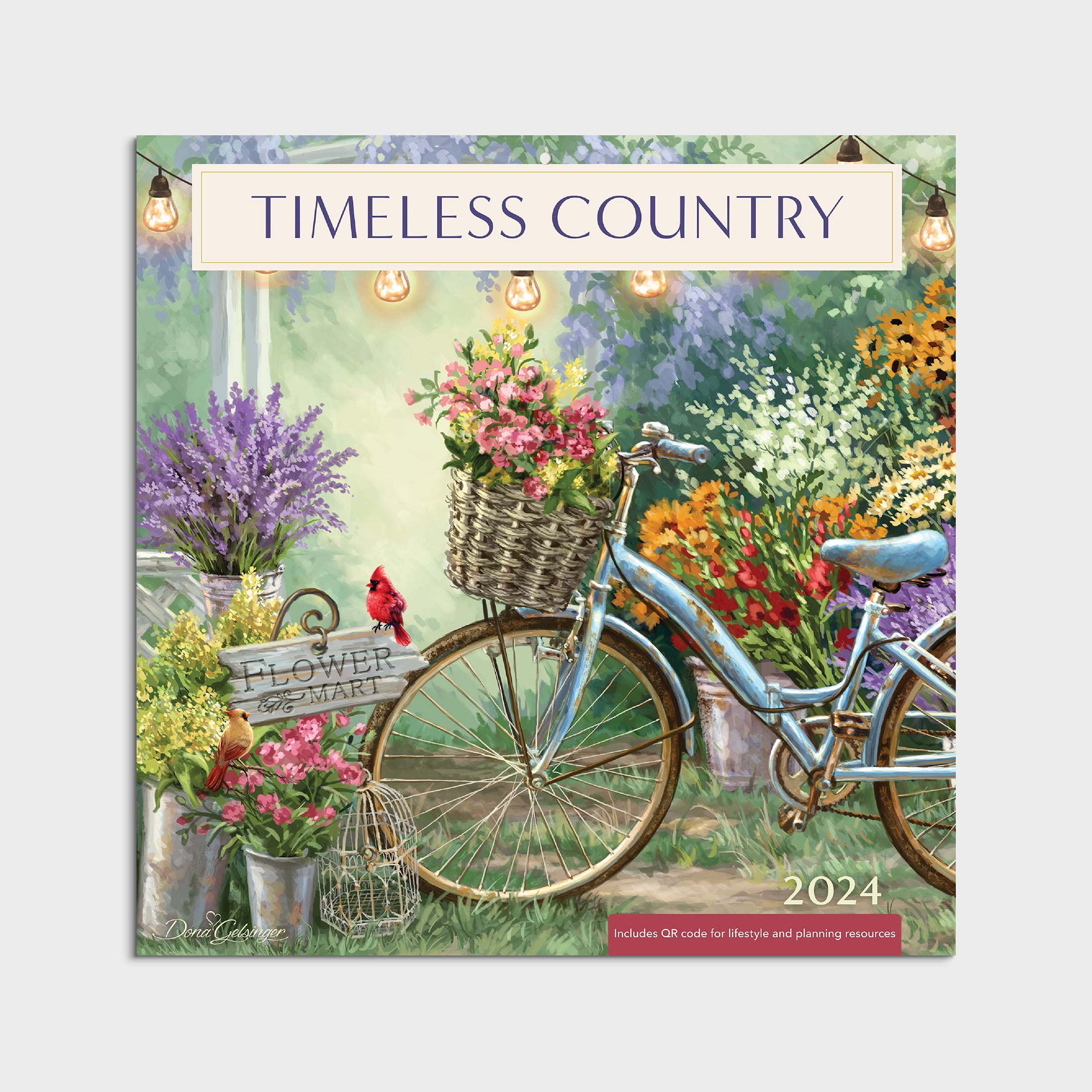 202412 Month Calendar Timeless Country 12x12 Hanging Wall Calendar by