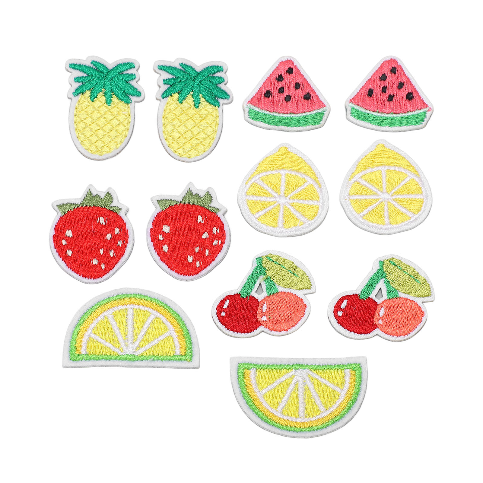 2024 12pcs Fruit Patch Iron On Sew On Cotton Embroidered Patches ...