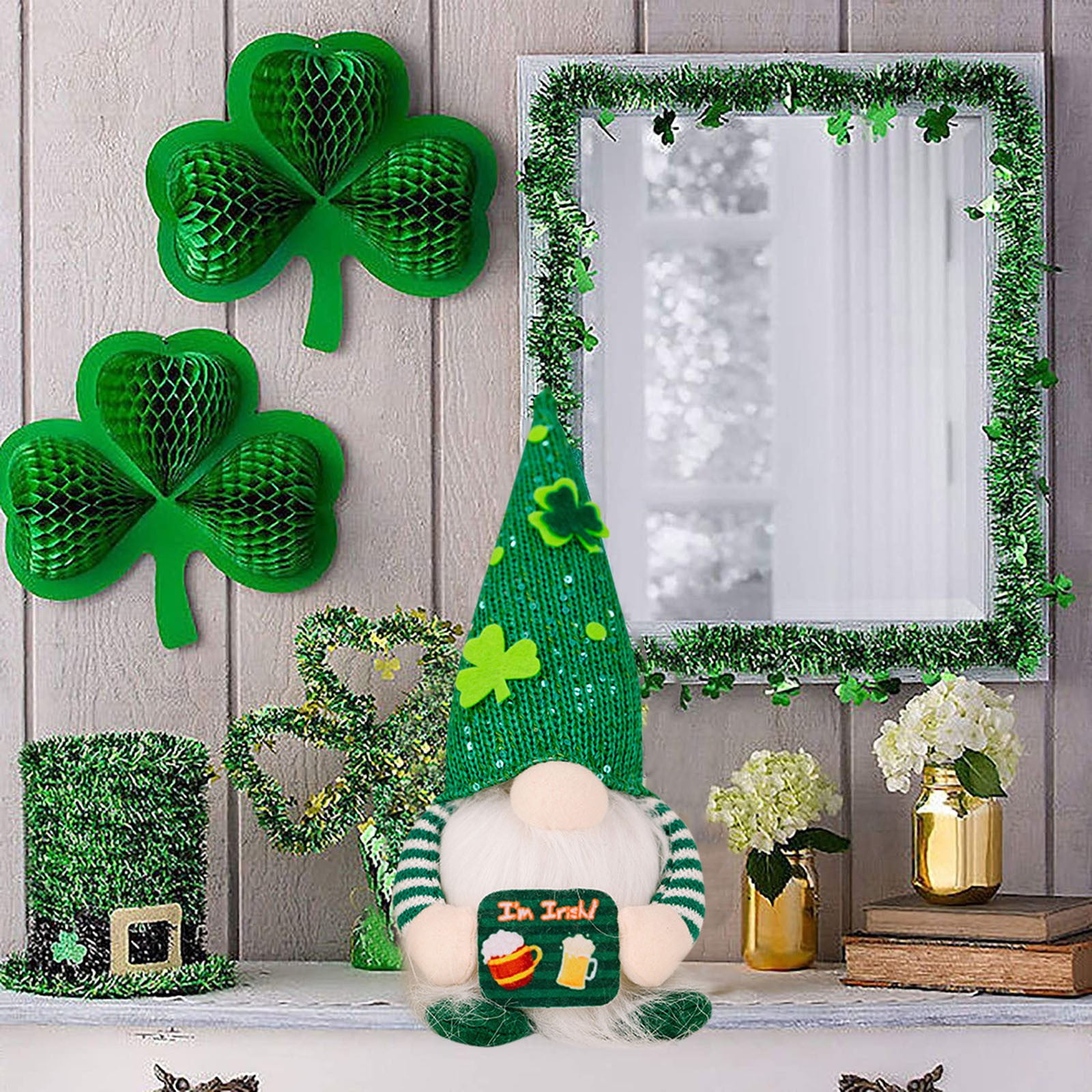 2024 1PC Irish Festival Green Plush Decor Plush Doll Irish Festival