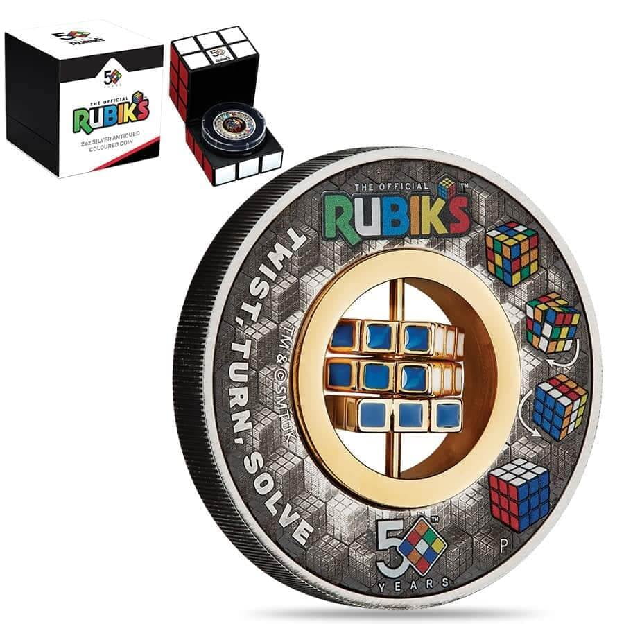 2024 2 oz Rubik's Cube™ Silver Coin Perth Mint - Walmart.com