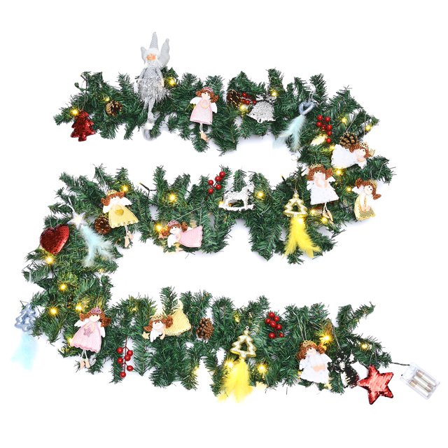 2024 2 sections of Christmas decoration canes 2.7 meters with lights