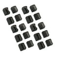 2024 20 Pcs Chair Leg Floor Protector Rectangular Transparent Black