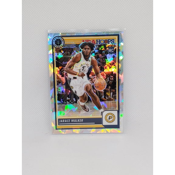 2023-24 Panini Hoops Cracked Ice RC Jarace Walker #107 Indiana Pacers Basketball Card