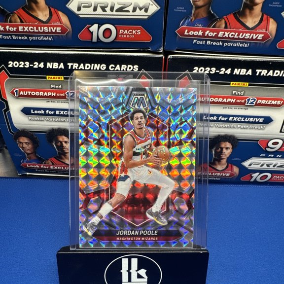 2024 2023-24 Panini Mosaic Jordan Poole #27 Silver Mosaic Prizm Parallel/Variety