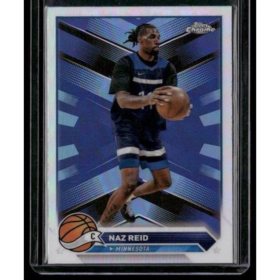 2023-24 Topps Chrome Refractor #160 Naz Reid Minnesota Timberwolves Basketball Card