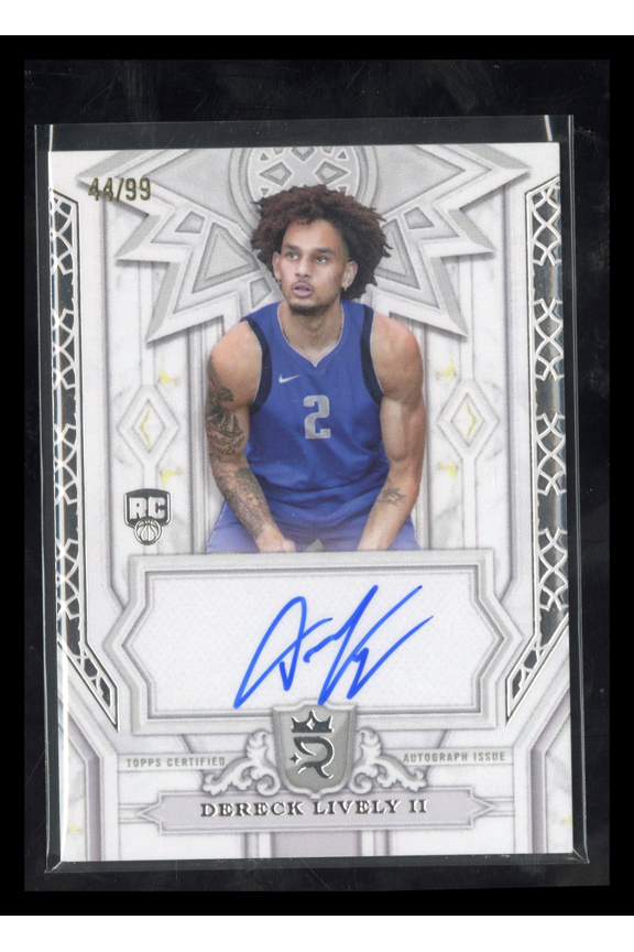 2024 2023-24 Topps Royalty Collection Dereck Lively II #POG-DL RC Rookie Auto /99 Topps