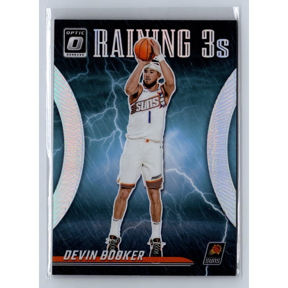 2024 2023 Panini Donruss Optic Raining 3s Devin Booker #17 Holo Prizm