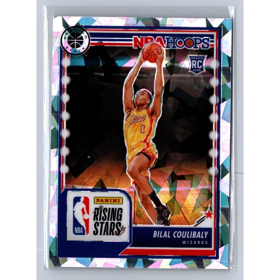 2024 2023 Panini NBA Hoops Premium Stock Rising Stars Bilal Coulibaly #287 Cracked Ice RC