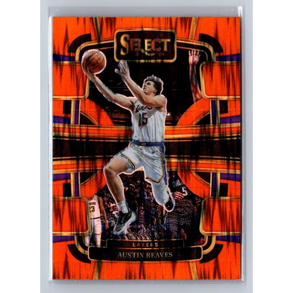 2023 Panini Select Austin Reaves Los Angeles Lakers #52 Orange Flash Prizm Basketball Card