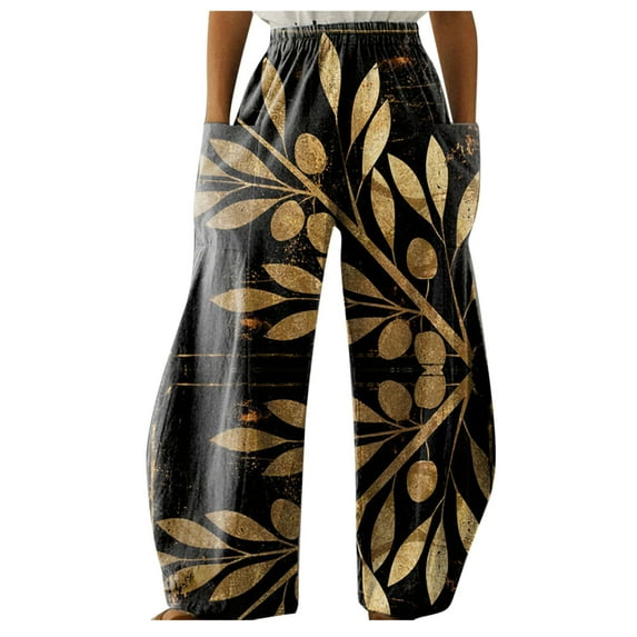 2024 2023 asdoklhq Womens Plus Capris,Women's Mountain Treetop Print Pocket Sports Running Yoga Athletic Pants