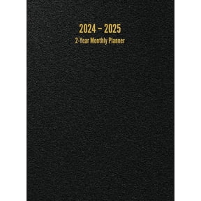 2024 - 2025 2-Year Monthly Planner: 24-Month Calendar (Black) - Large (Hardcover)