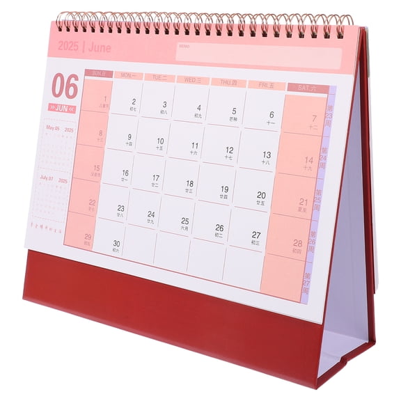 2024-2025 Desk Calendar with Easel Stand, Table Calendar for Office Desk Decor, Standing Monthly Planner, Compact and Stylish