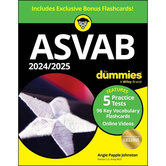 Pre-Owned 2024/2025 ASVAB for Dummies, Barnes &amp; Noble Exclusive Edition, (Paperback)
