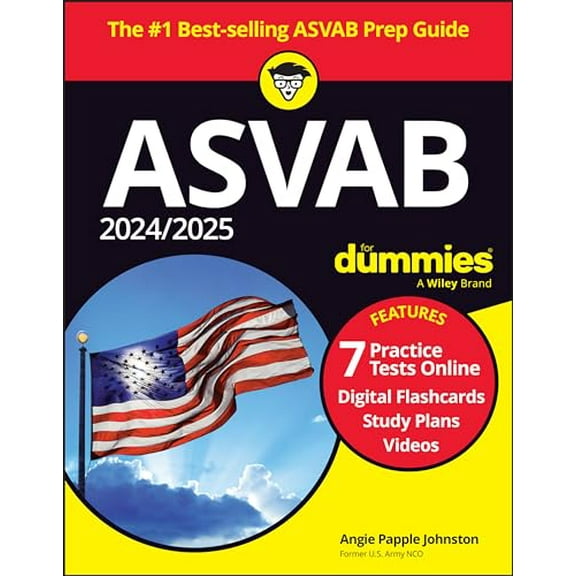 Pre-Owned 2024/2025 ASVAB for Dummies: Book + 7 Practice Tests + Flashcards + Videos Online (Paperback) 1394241186 9781394241187