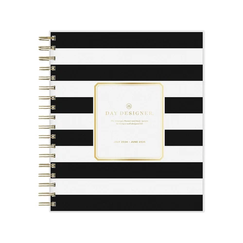 2024-2025 Blue Sky Day Designer Rugby Stripe 8" X 10" Academic Daily Planner