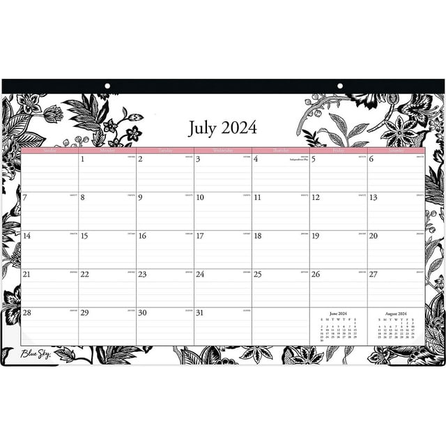 20242025 Blue Sky Planning Monthly Desk Pad Calendar, 17" x 11