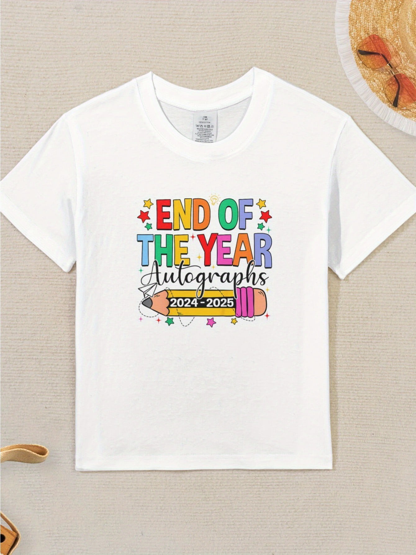 2024-2025 End Signature T-Shirt - 100% Cotton Slim Fit White T-Shirt