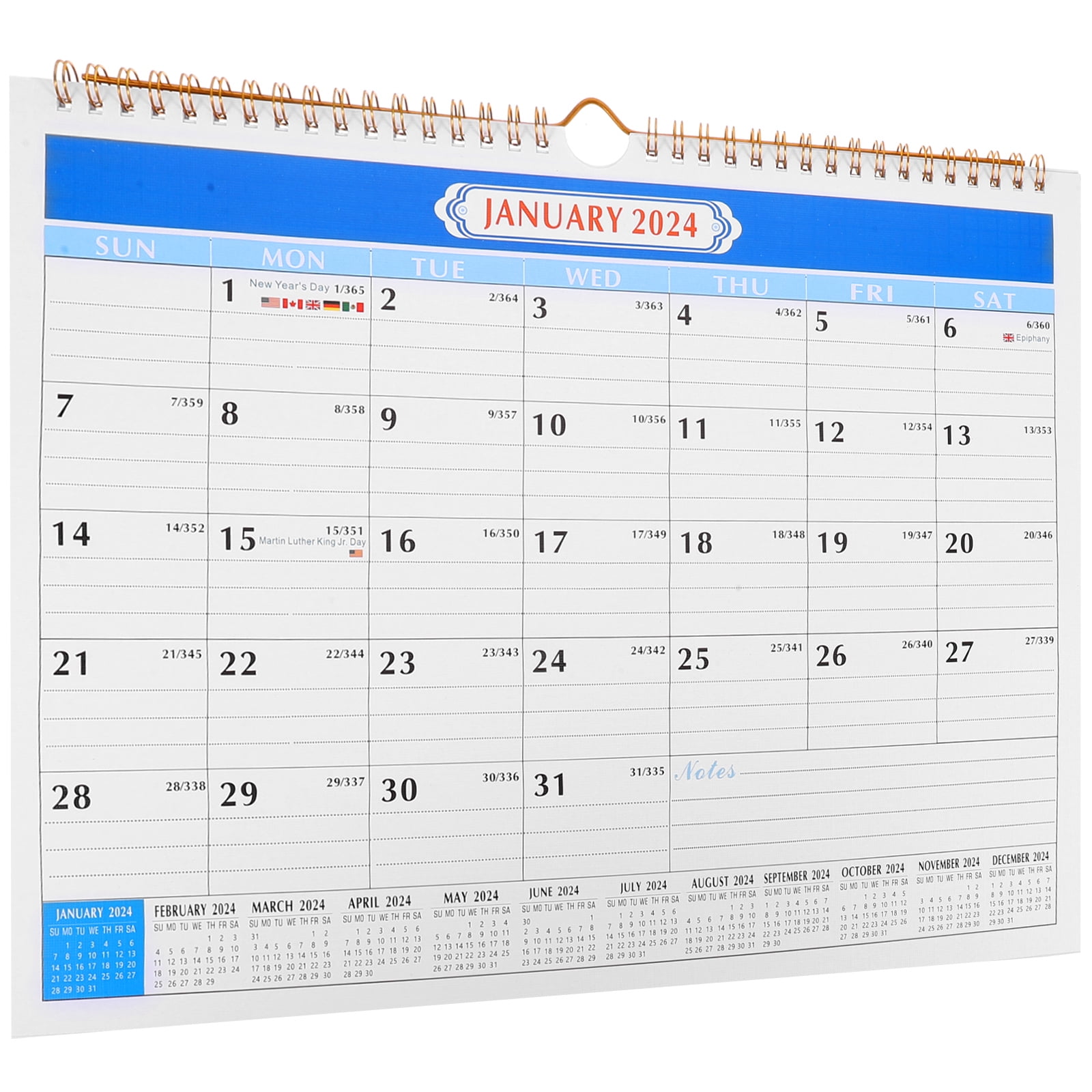 Qnmwood 20242025 Monthly Wall Calendar for Home & Office with ToDo List & Appointments