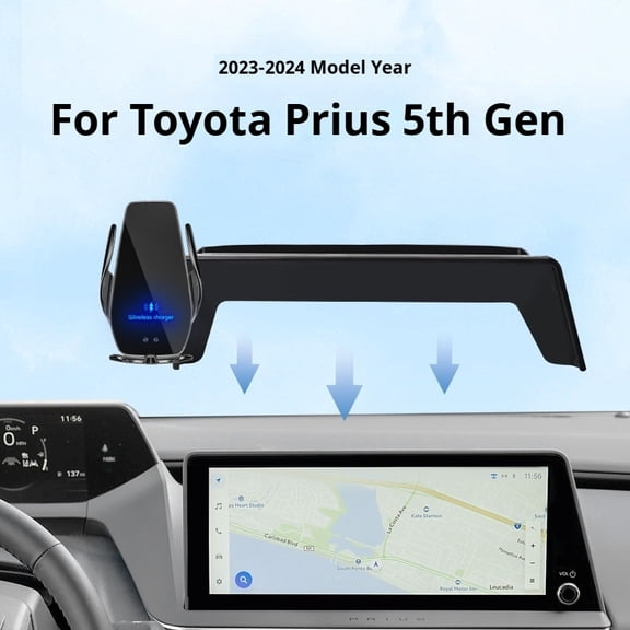 2024-2025 For Toyota BZ4X Car Screen Phone Holder Wireless Charger Navigation Modification Interior