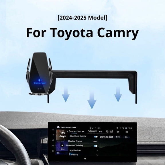 2024-2025 For Toyota Camry Car Screen Phone Holder Wireless Charger Navigation Modification Interior 12.3/10.25 inch