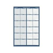 2024-2025 House of Doolittle 24" x 37" Wet-Erase Yearly Wall Calendar Reversible White/Blue