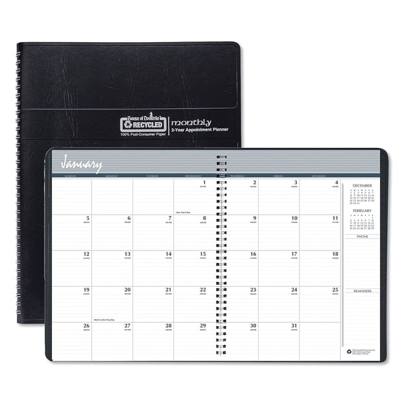 2024-2025 House of Doolittle 8.75 x 6.88 Rec Two Year Monthly Planner with Expense Logs (HOD268002)