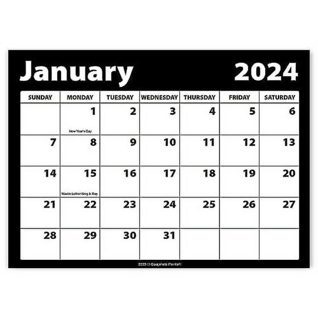 20242025 Monthly Calendar Pad For Refrigerator Bold Letters