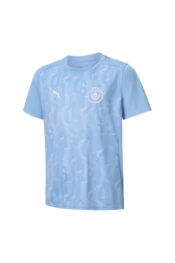 2024-2025 Man City Prematch SS Shirt (Light Blue) - Kids