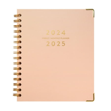 2024-2025 Mintgreen Monthly/Weekly Medium Elegant Planner Blush