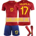 20242025 New Soccer Spain 17 WILLIAMS JR. Soccer Jerseys Fashion Sports TShirt and pants and