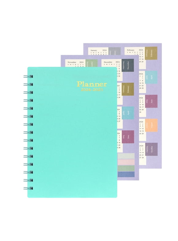 2024-2025 Planner - Academic Weekly & Monthly Planner 2024-2025 with Monthly Tabs, 5.7" x 8.3", Jan. 2024 - June. 2025, Flexible Cover, Wirebound Month Label