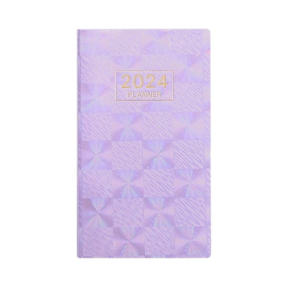 2024-2025 Planner - Weekly Monthly, 5.75" X 8.25", 2024-2025 Calendar Planner, Paper, Pen Holder -Purple