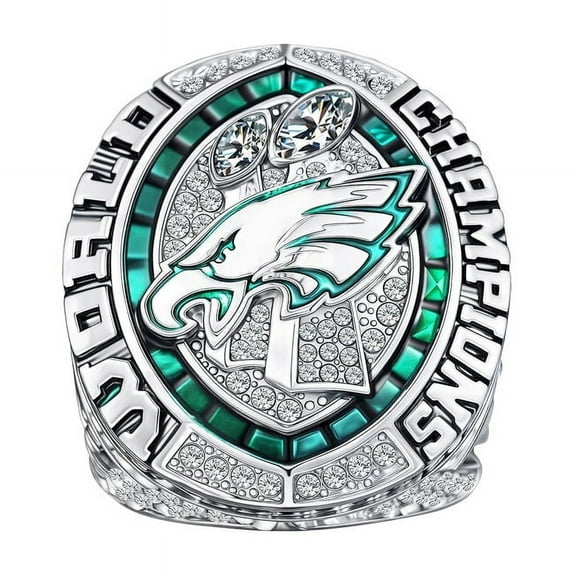 2024-2025 "SB59" PHI Football Champions Ring Replica Gift for Fans Mens Fathers, Includes Wooden Box
