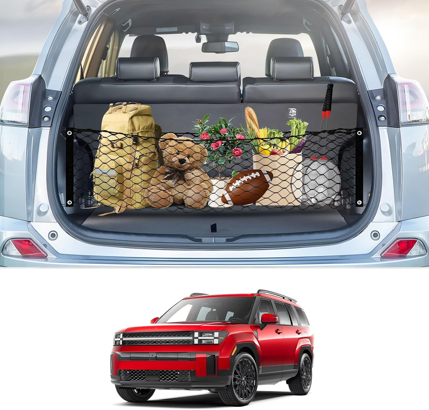 2024 2025 Santa Fe Cargo Net for Hyundai Santa Fe Envelope Style Cargo ...