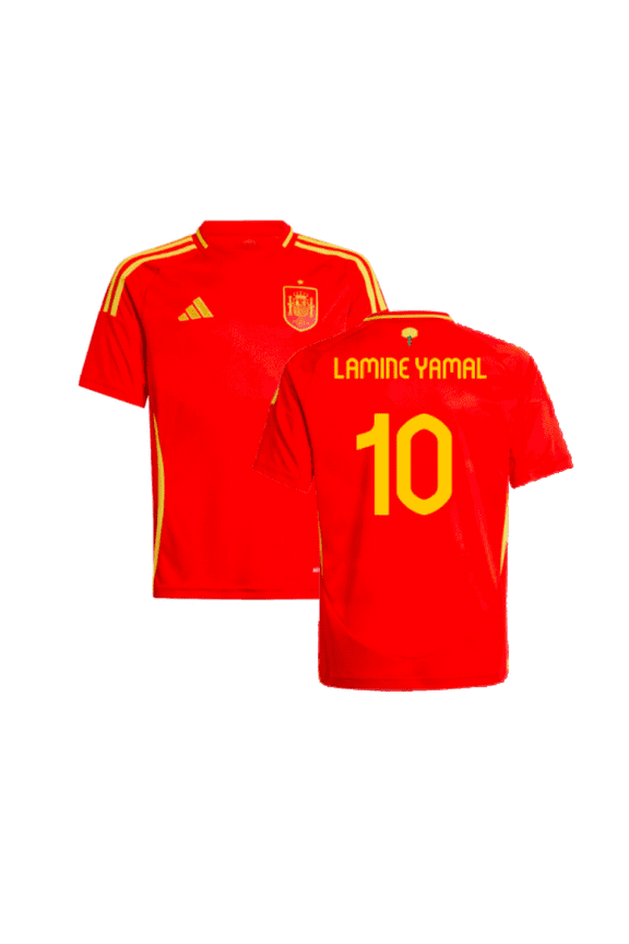 2024-2025 Spain Home Shirt (Kids) (Lamine Yamal 10)