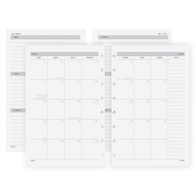 20242025 TUL® Discbound Academic Weekly/Monthly Refill Planner Pages