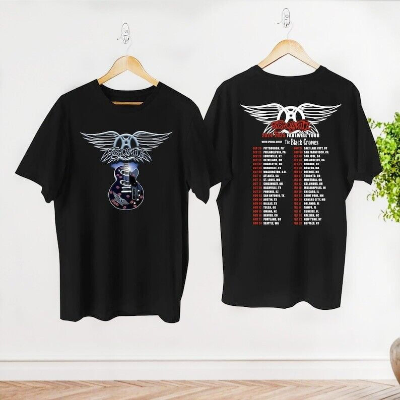 20242025 Tour Peace Out Farewell Aerosmith Band Shirt, Graphic