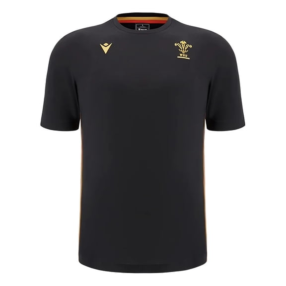 2024-2025 Wales Rugby Travel Cotton T-Shirt (Black)