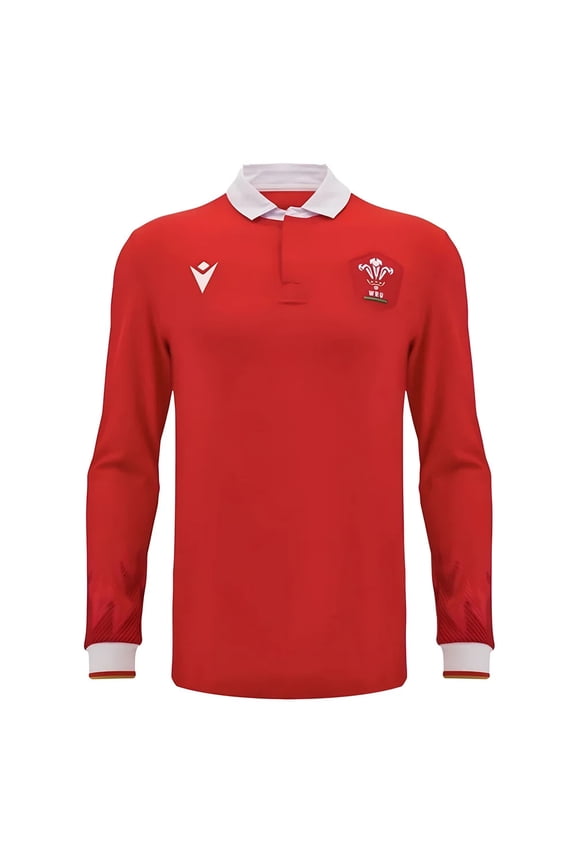 2024-2025 Wales WRU Home LS Cotton Rugby Shirt