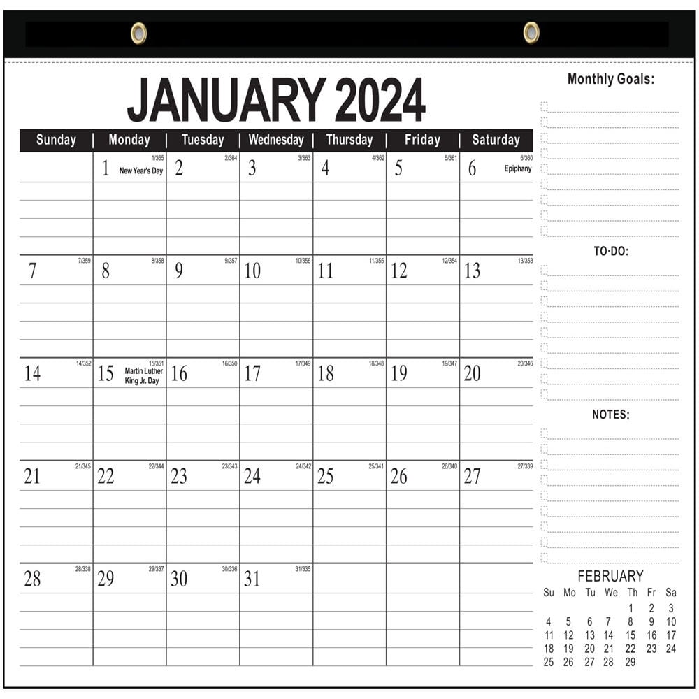 20242025 Wall Calendar Desktop Calendar 18 Months English Calendar