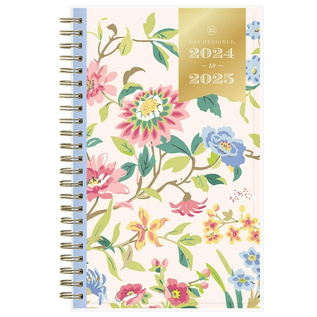Blue Sky Day Designer 20242025 Planner, 5x8, Climbing Floral Blush