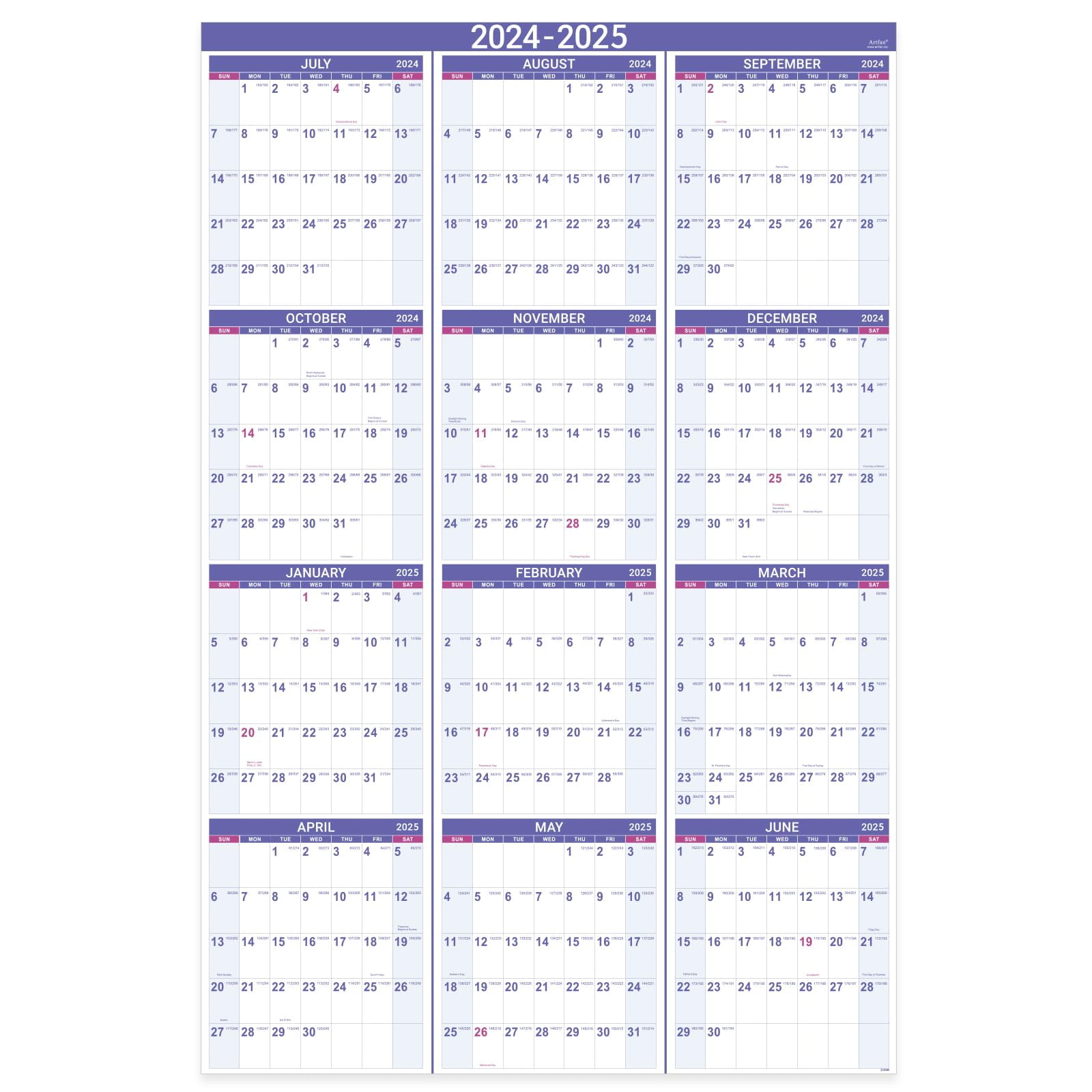20242025 Yearly Wall Calendar Yearly Wall Calendar 20242025, 2024