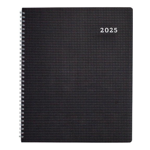 2024-2026 Brownline 14-Month DuraFlex Monthly Planner, 11" x 8-1/2", 50% Recycled, Black, December To January, CB1262V.B