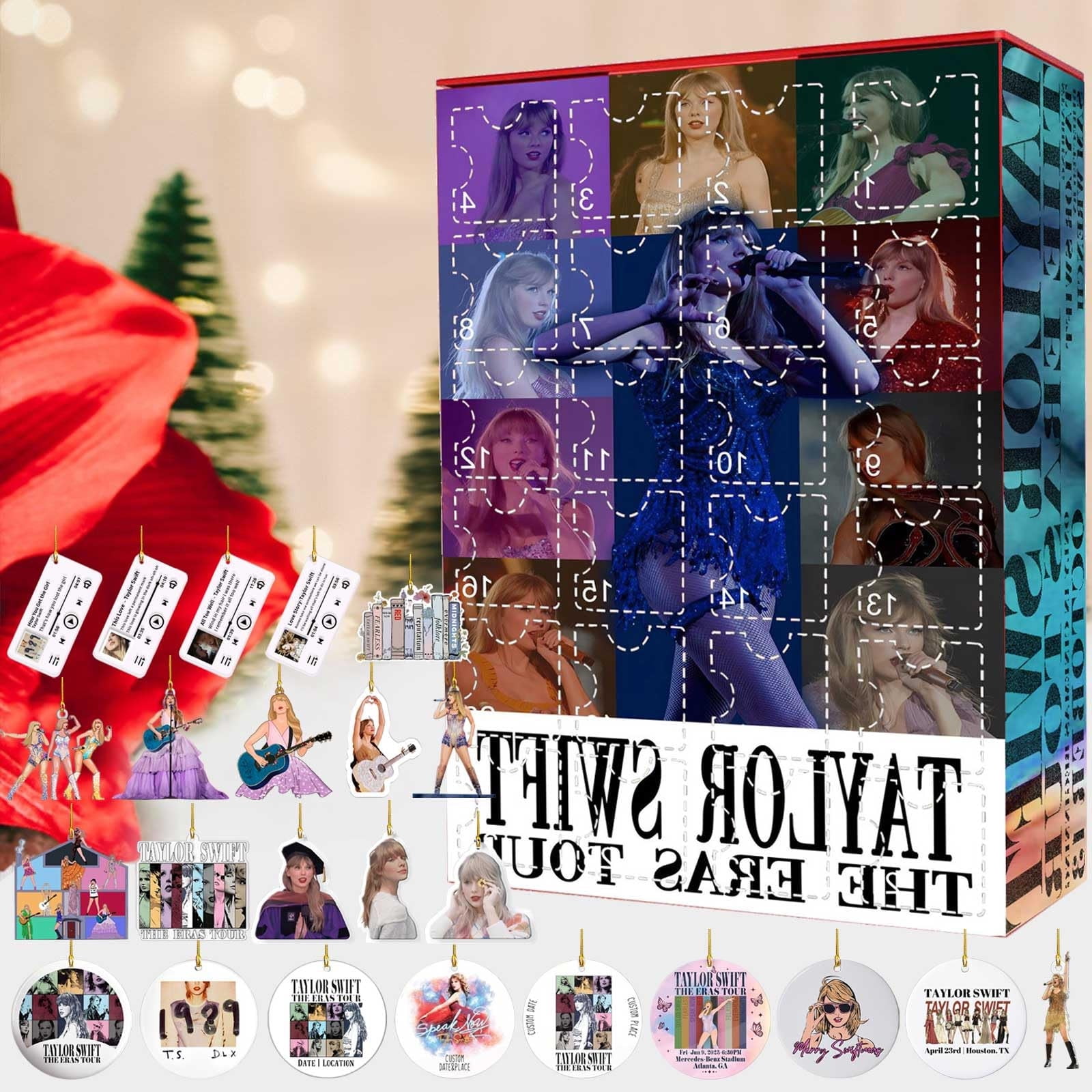 2024 24 Day Christmas Vacation Advent Calendar Ornaments for Music