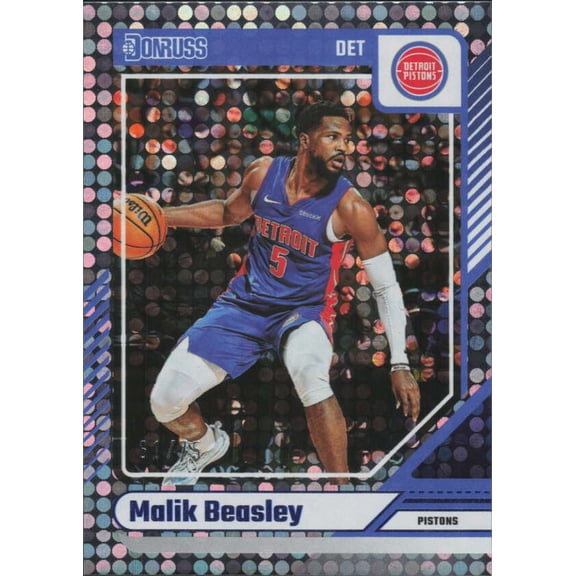2024-25 DONRUSS BLUE DISCO #81 MALIK BEASLEY /75 DETROIT PISTONS